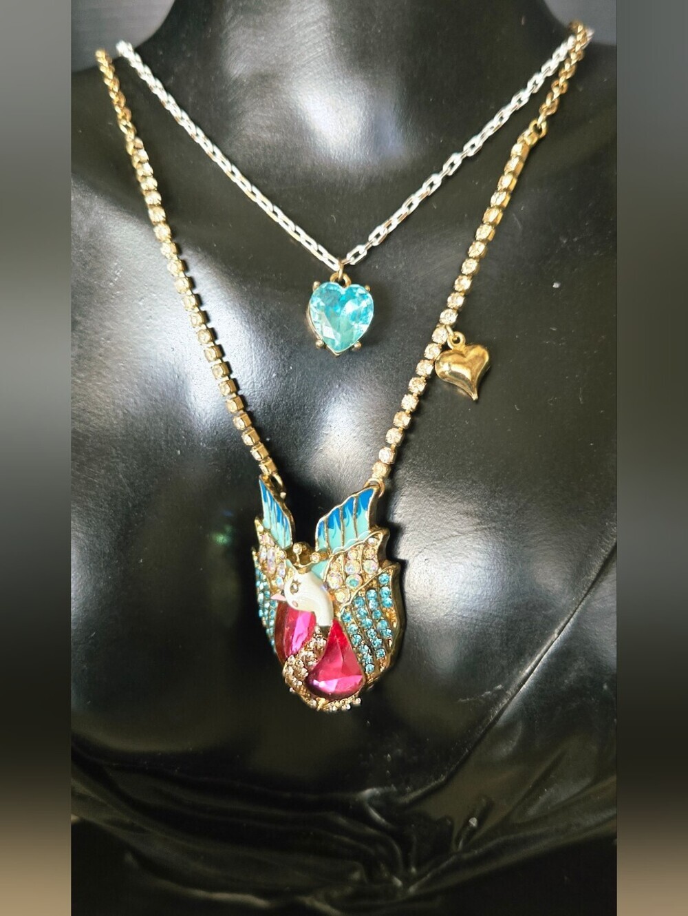 Betsy Johnson Fairyland Swan Princess Necklace